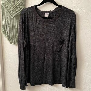 Stars Above Black Crewneck Sweater Knit Casual